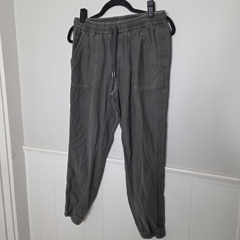 ATHLETA Solid Olive Green Farallon Joggers